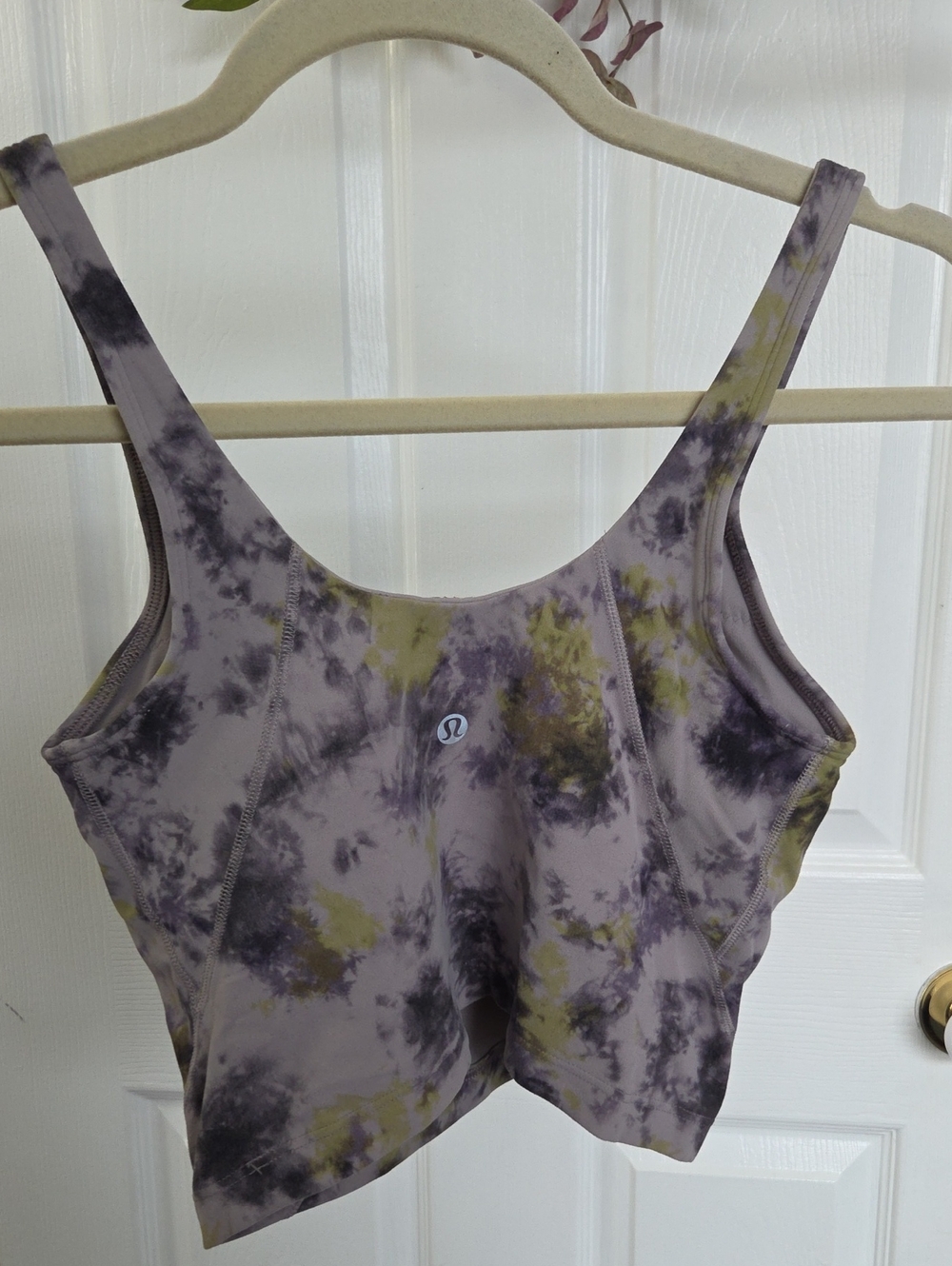 lululemon athletica Tie-Dye Scoop Neck Sports Bra Tank - Lavender/Olive